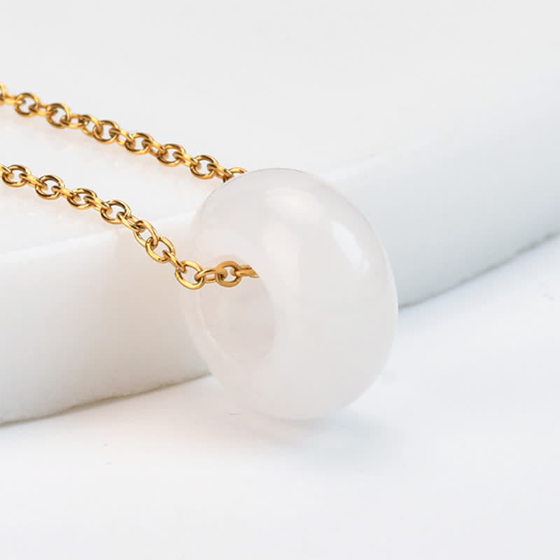 Nimara Ritual Natural Rose Quartz Green Aventurine Round Crystal Healing Necklace