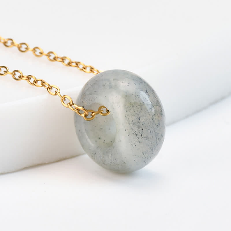 Self-care and Healing Natural Rose Quartz Green Aventurine Round Crystal Necklace