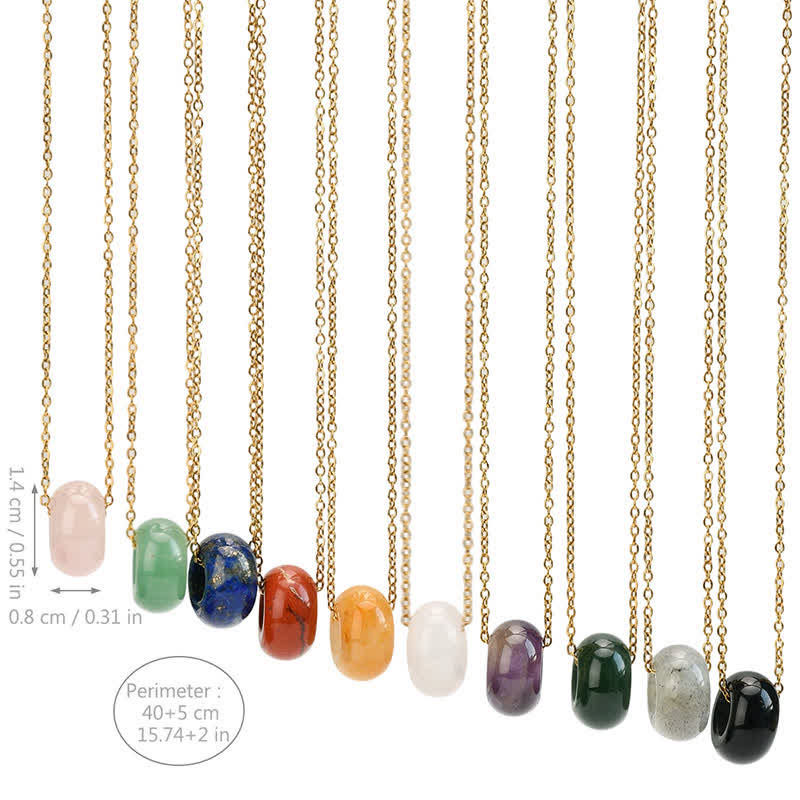 Self-care and Healing Natural Rose Quartz Green Aventurine Round Crystal Necklace