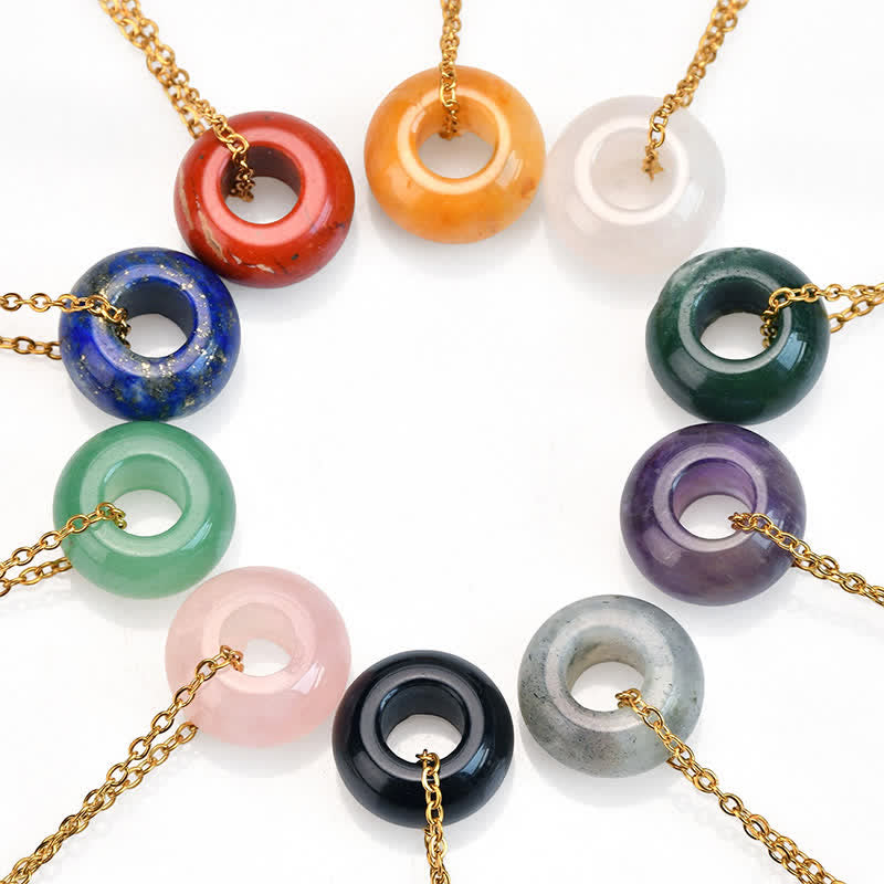 Self-care and Healing Natural Rose Quartz Green Aventurine Round Crystal Necklace