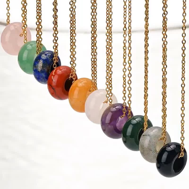 Self-care and Healing Natural Rose Quartz Green Aventurine Round Crystal Necklace