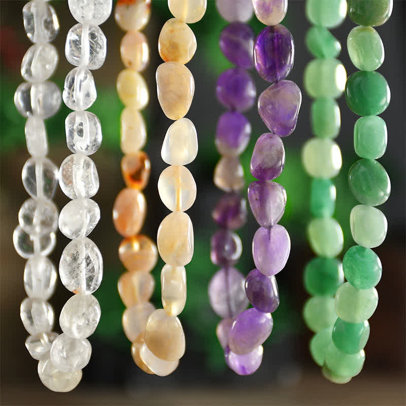 Nimara Ritual Natural Indian Agate Irregular Shapes Crystal Bead Positive Necklace