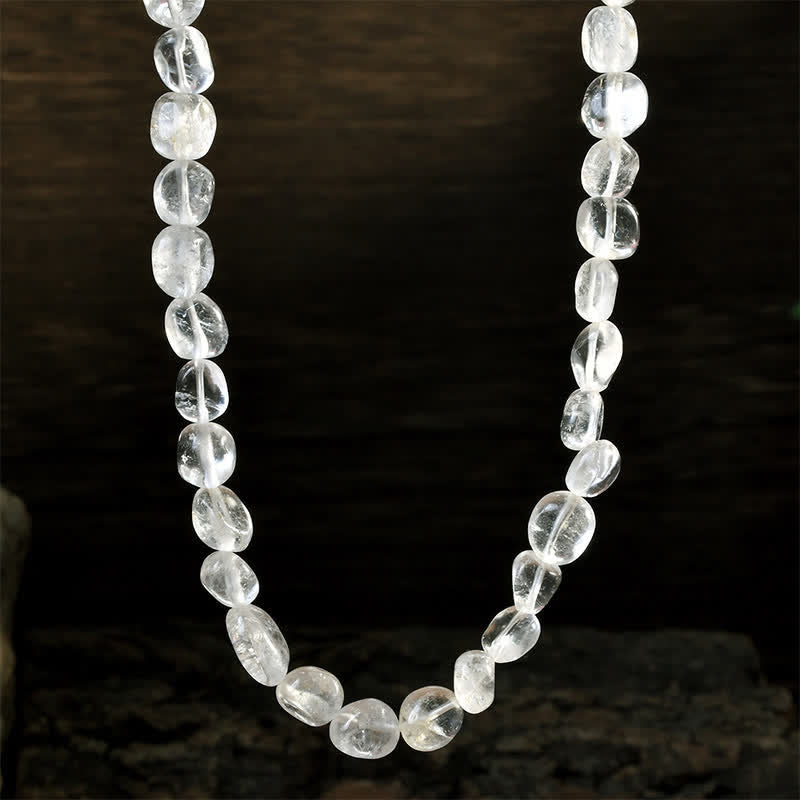 Nimara Ritual Natural Indian Agate Irregular Shapes Crystal Bead Positive Necklace