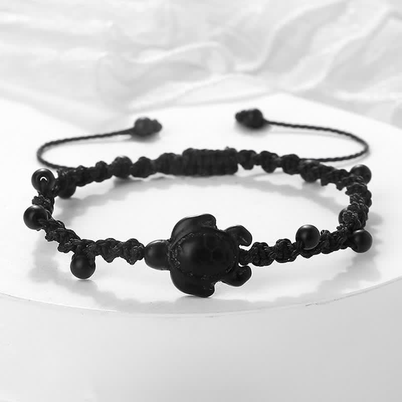 Nimara Ritual Turquoise Turtle Design Braided Rope Protection Bracelet