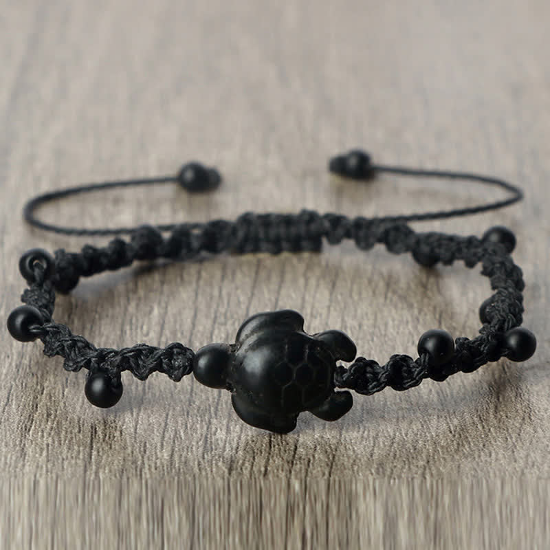 Nimara Ritual Turquoise Turtle Design Braided Rope Protection Bracelet