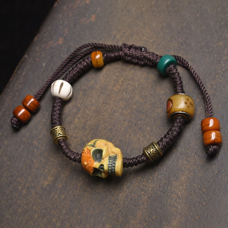 Nimara Ritual Bone The Lord Of The Corpse Forest Keep Away Evil Spirits Braided Rope Bracelet