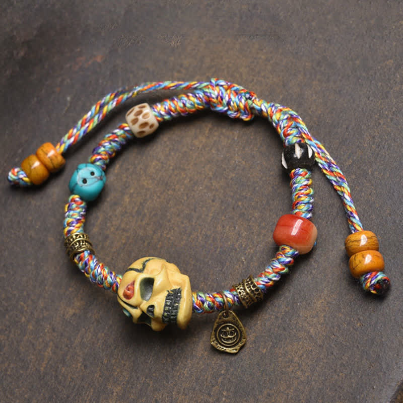 Nimara Ritual Bone The Lord Of The Corpse Forest Keep Away Evil Spirits Braided Rope Bracelet