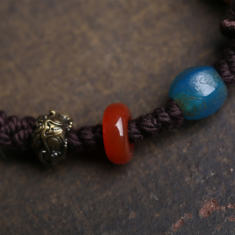 Nimara Ritual Bone PiXiu Braided Rope Luck Bracelet