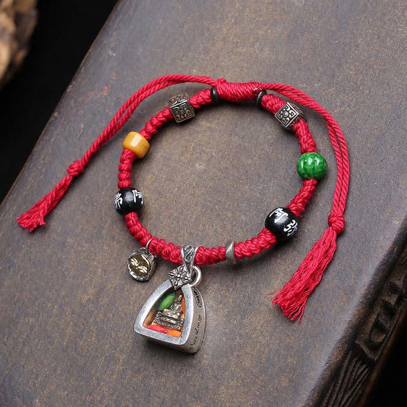 Nimara Ritual Copper Buddha Amitabha Braided Rope Serenity Bracelet