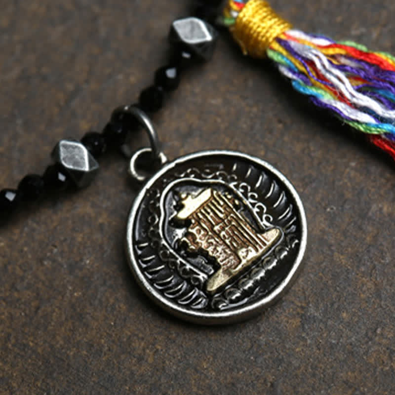 Nimara Ritual Black Spinel Turquoise Beads Strength Necklace