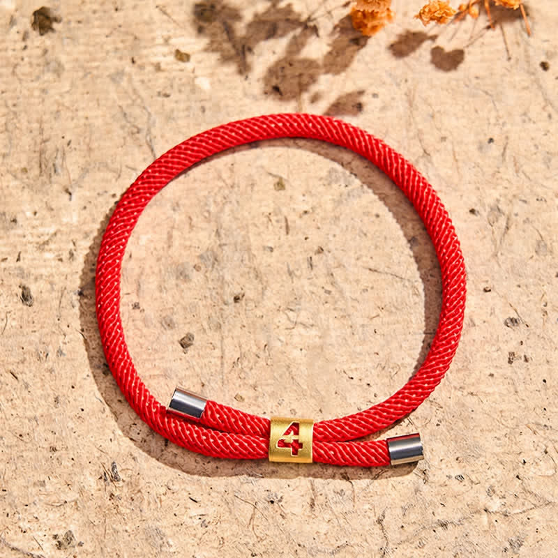 Nimara Ritual Single-Digit Angel Numbers Adjustable String Protection Bracelet