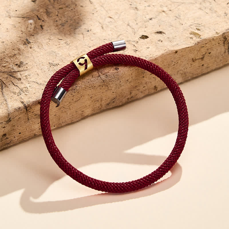 Nimara Ritual Single-Digit Angel Numbers Adjustable String Protection Bracelet