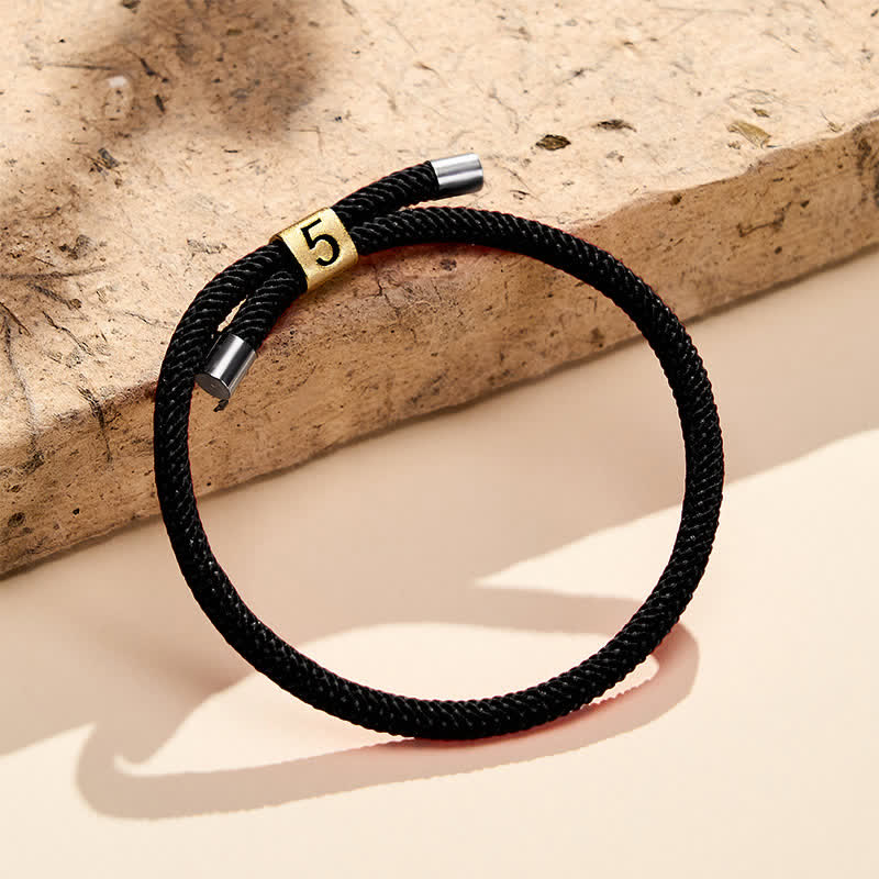 Nimara Ritual Single-Digit Angel Numbers Adjustable String Protection Bracelet