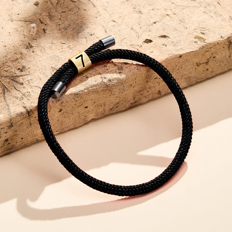 Nimara Ritual Single-Digit Angel Numbers Adjustable String Protection Bracelet