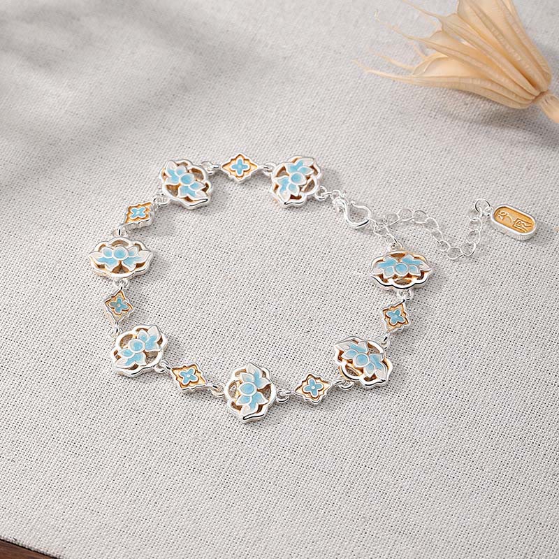 Nimara Ritual Copper Enamel Lotus Floral New Beginning Bracelet