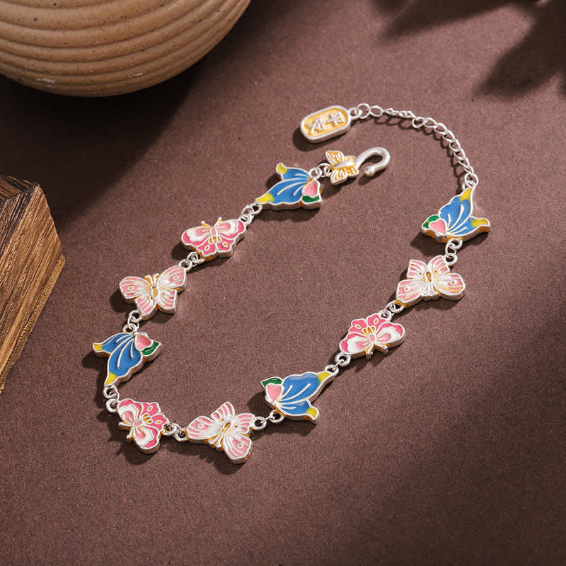 Nimara Ritual Copper Enamel Butterfly Love Adjustable Bracelet
