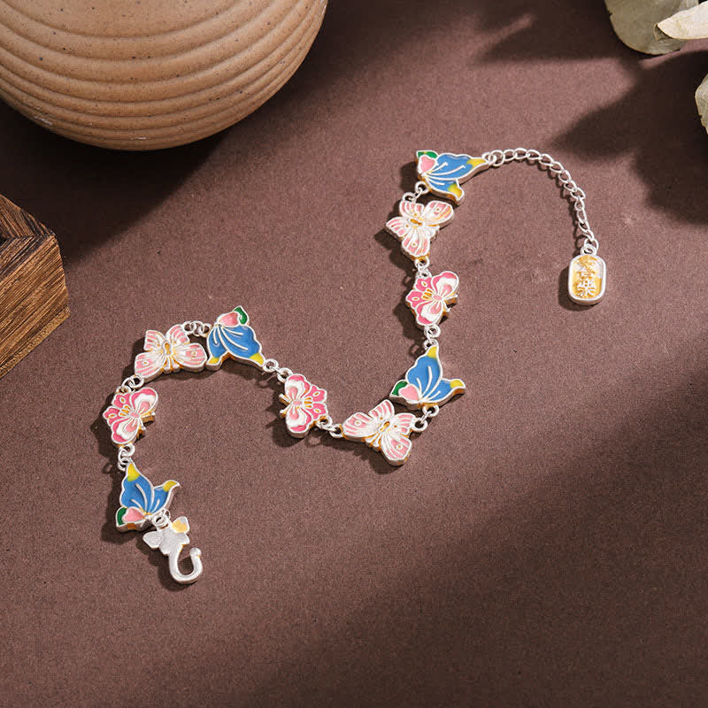 Nimara Ritual Copper Enamel Butterfly Love Adjustable Bracelet