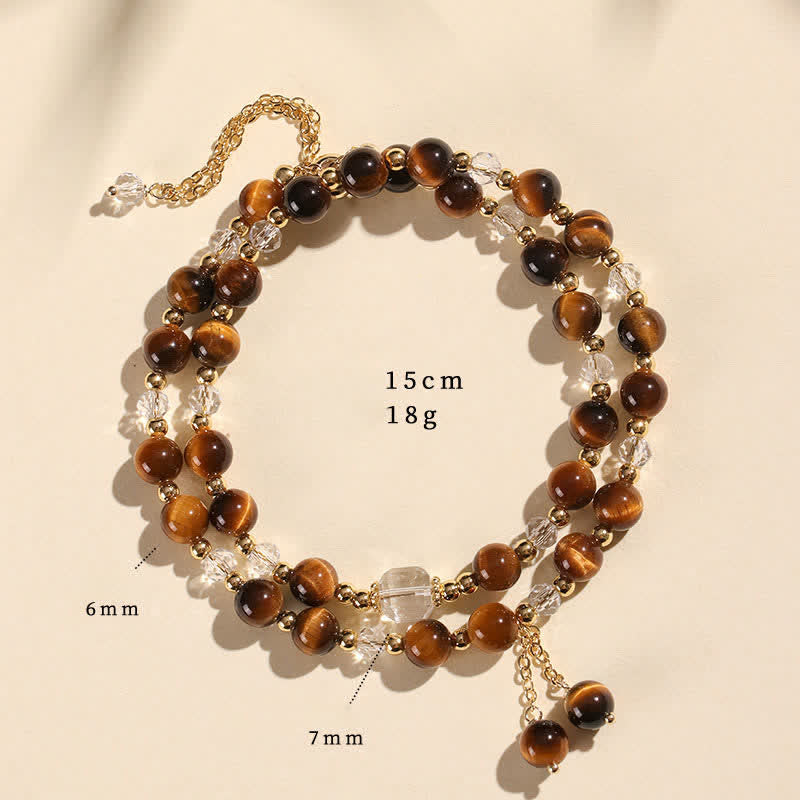 Nimara Ritual Natural Strawberry Quartz Double Wrap Crystal Healing Bracelet