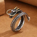 Strength and Protection Copper Dragon Vintage Adjustable Open Ring