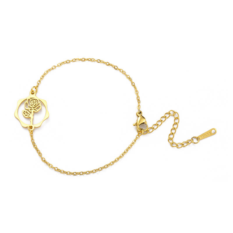Nimara Ritual Titanium Steel Birth Flower New beginning Bracelet