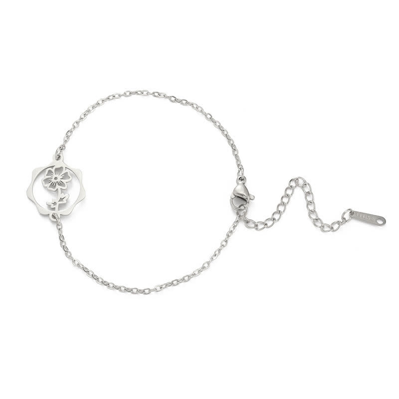 Nimara Ritual Titanium Steel Birth Flower New beginning Bracelet