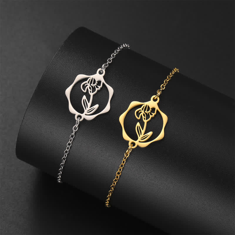 Nimara Ritual Titanium Steel Birth Flower New beginning Bracelet