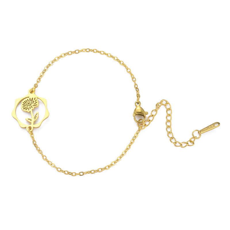 Nimara Ritual Titanium Steel Birth Flower New beginning Bracelet