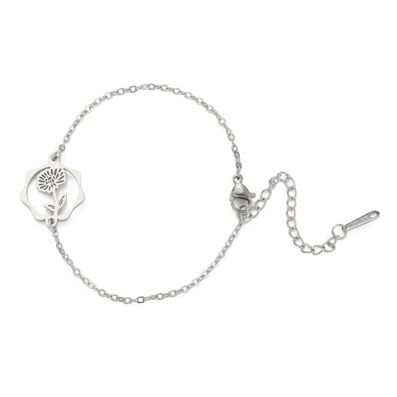 Nimara Ritual Titanium Steel Birth Flower New beginning Bracelet