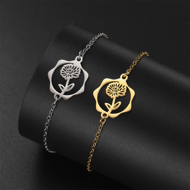 Nimara Ritual Titanium Steel Birth Flower New beginning Bracelet