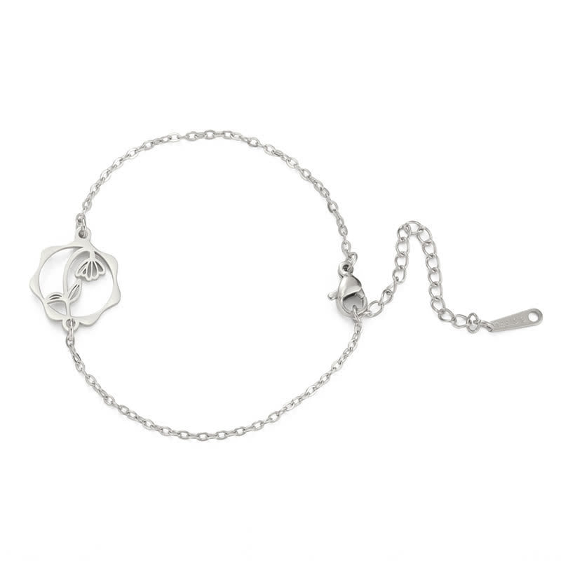 Nimara Ritual Titanium Steel Birth Flower New beginning Bracelet