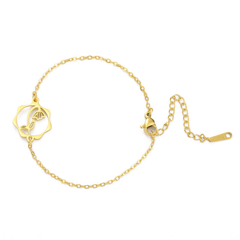 Nimara Ritual Titanium Steel Birth Flower New beginning Bracelet