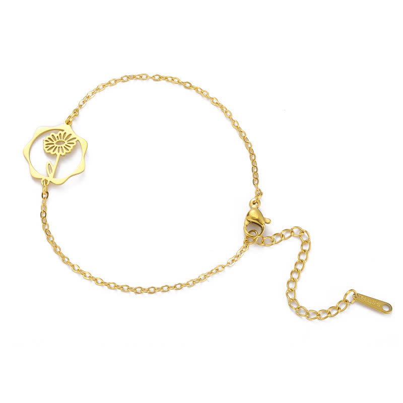 Nimara Ritual Titanium Steel Birth Flower New beginning Bracelet