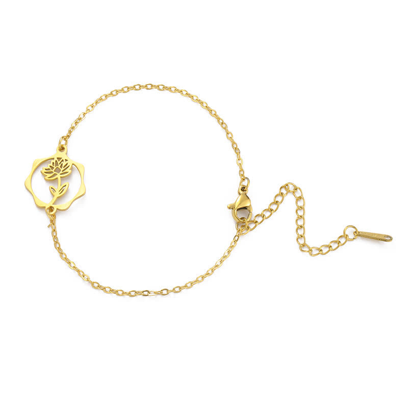 Nimara Ritual Titanium Steel Birth Flower New beginning Bracelet