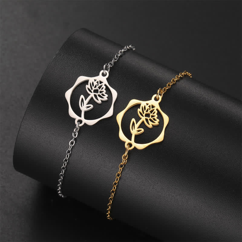 Nimara Ritual Titanium Steel Birth Flower New beginning Bracelet