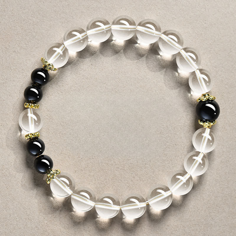 Nimara Ritual Natural Clear Quartz Beaded Healing Bracelet