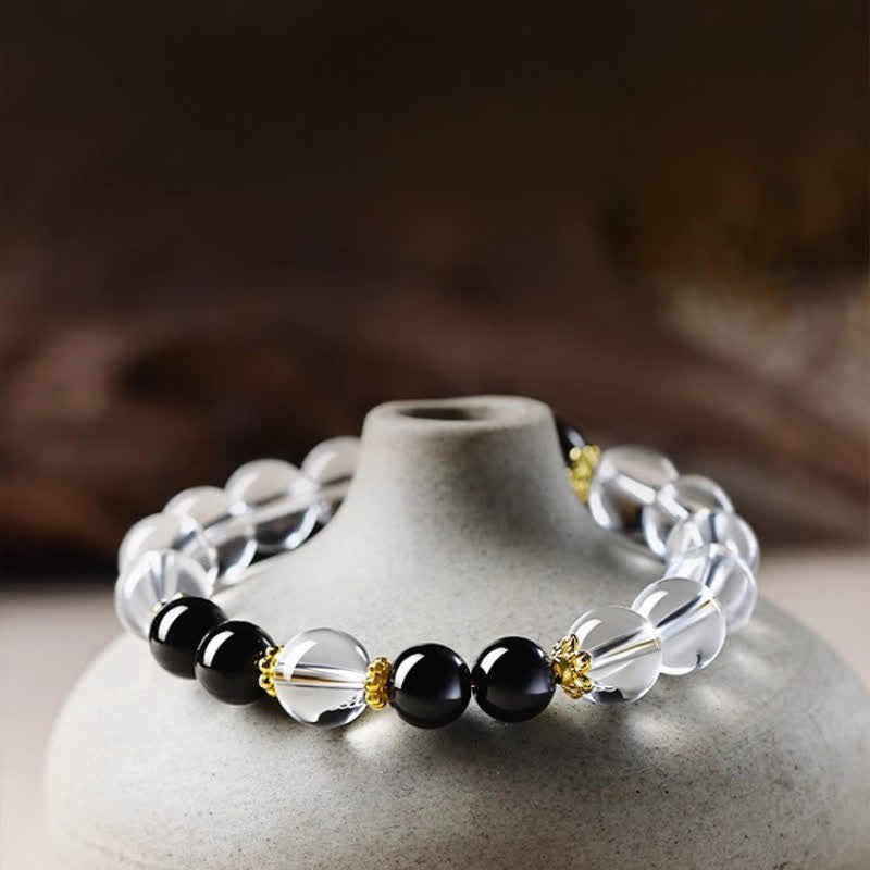 Nimara Ritual Natural Clear Quartz Beaded Healing Bracelet