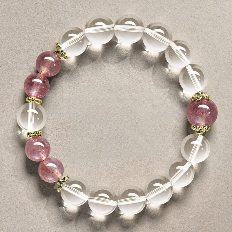 Nimara Ritual Natural Clear Quartz Beaded Healing Bracelet