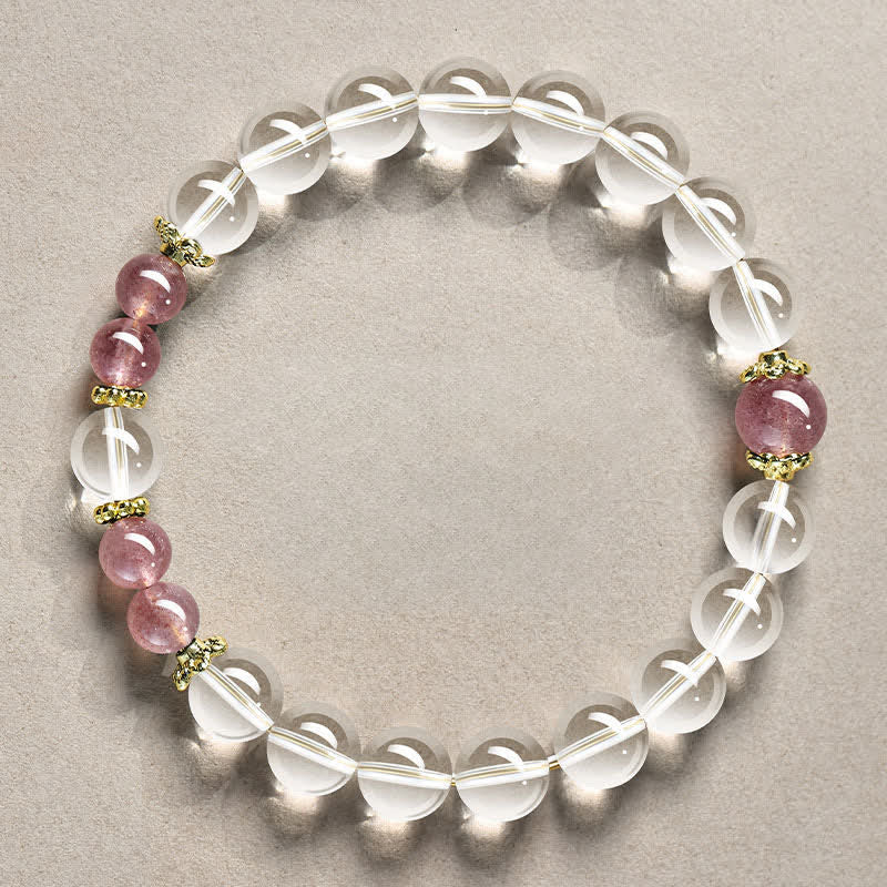 Nimara Ritual Natural Clear Quartz Beaded Healing Bracelet
