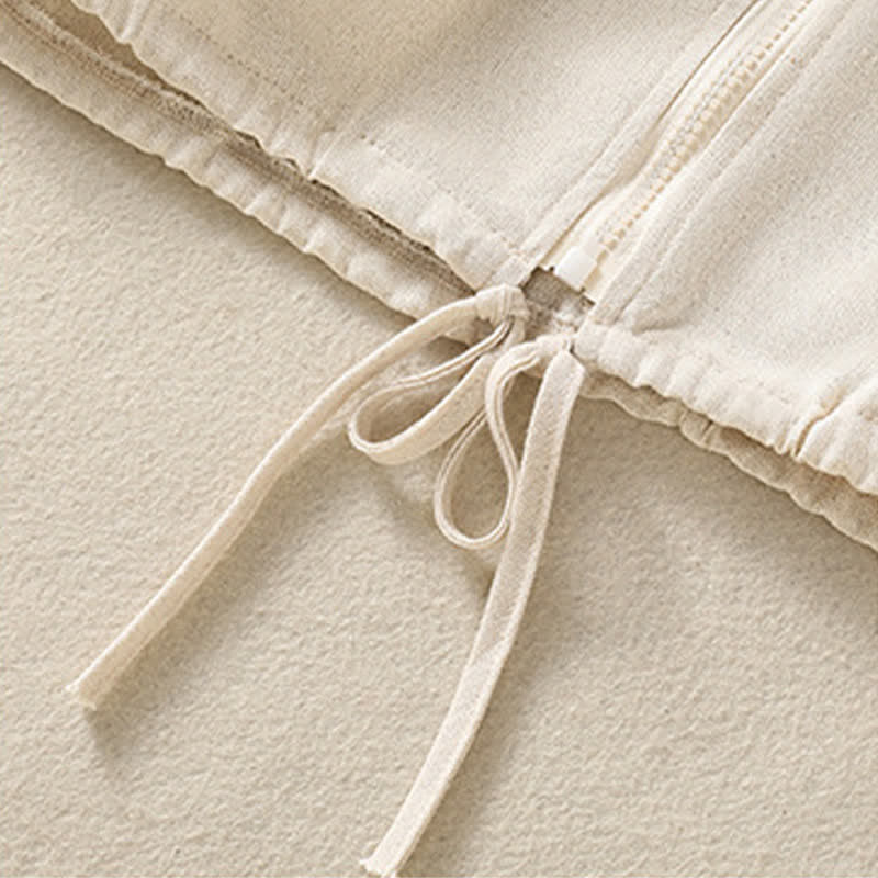 Nimara Ritual Summer Casual Drawstring Solid Zipper Design Women's Sleeveless Hooded Shirts With Pockets