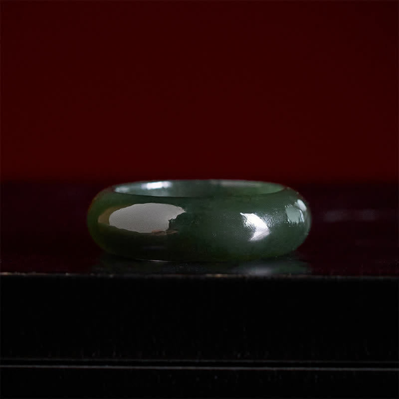 Nimara Ritual Natural Cyan Jade Healing Ring