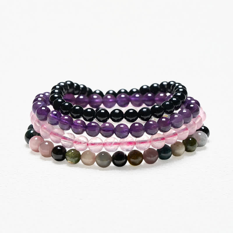 Nimara Ritual Stress Relief & Protection Crystal Bracelet Set