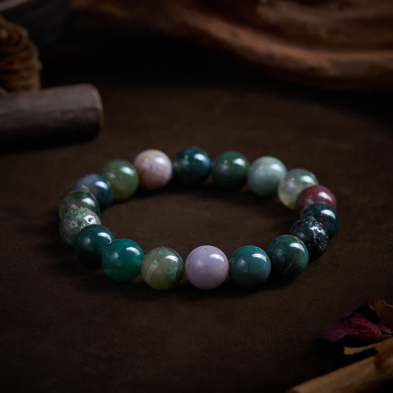 Nimara Ritual Natural Stone Sea Sediment Jasper Agate Protection Peace Bracelet