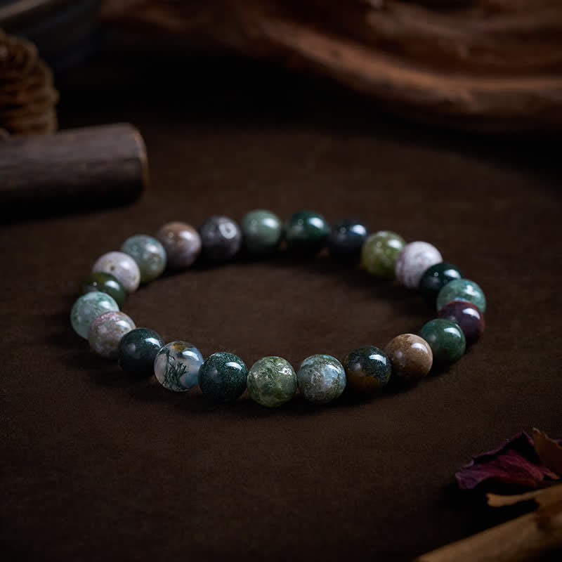 Nimara Ritual Natural Stone Sea Sediment Jasper Agate Protection Peace Bracelet