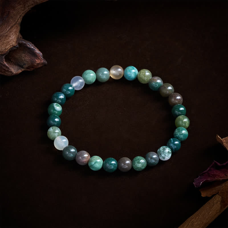 Nimara Ritual Natural Stone Sea Sediment Jasper Agate Protection Peace Bracelet