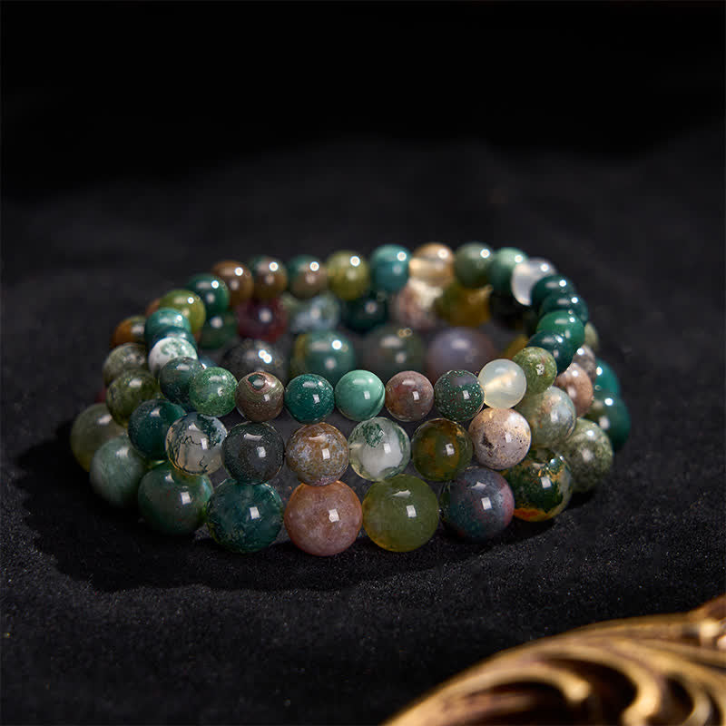 Nimara Ritual Natural Stone Sea Sediment Jasper Agate Protection Peace Bracelet