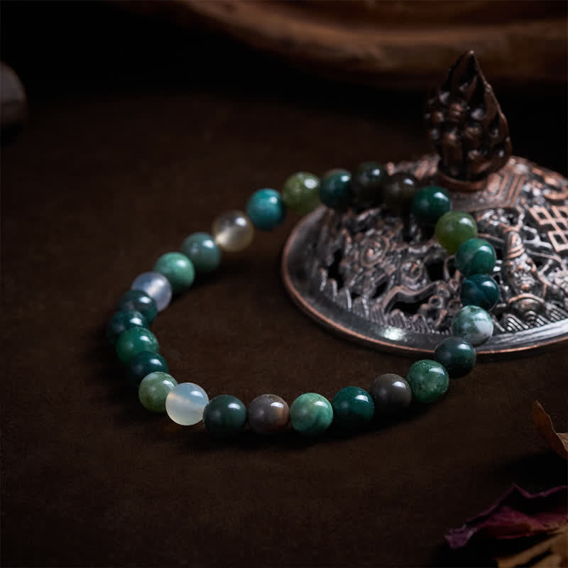 Nimara Ritual Natural Stone Sea Sediment Jasper Agate Protection Peace Bracelet