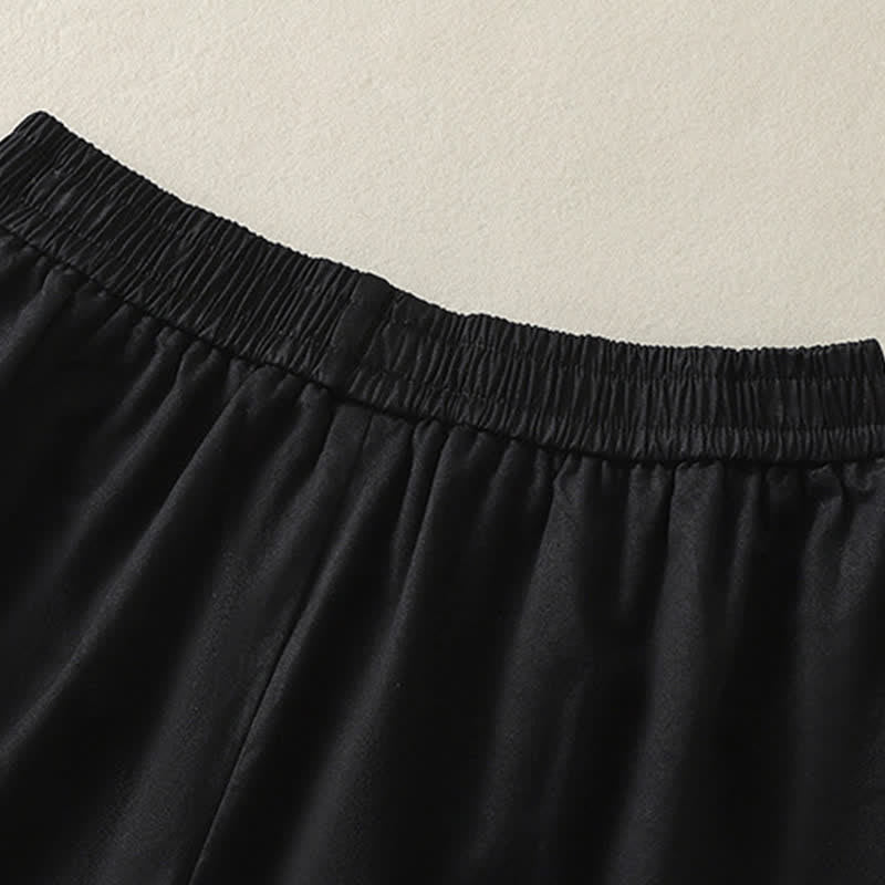 Nimara Ritual Summer Casual Decorative Buttons Solid Women's Shorts With Pockets