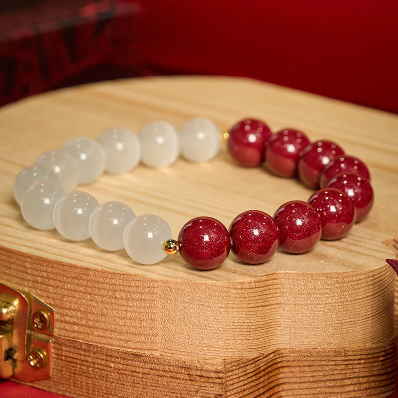 Nimara Ritual Cinnabar White Cat's Eye Calm Bracelet