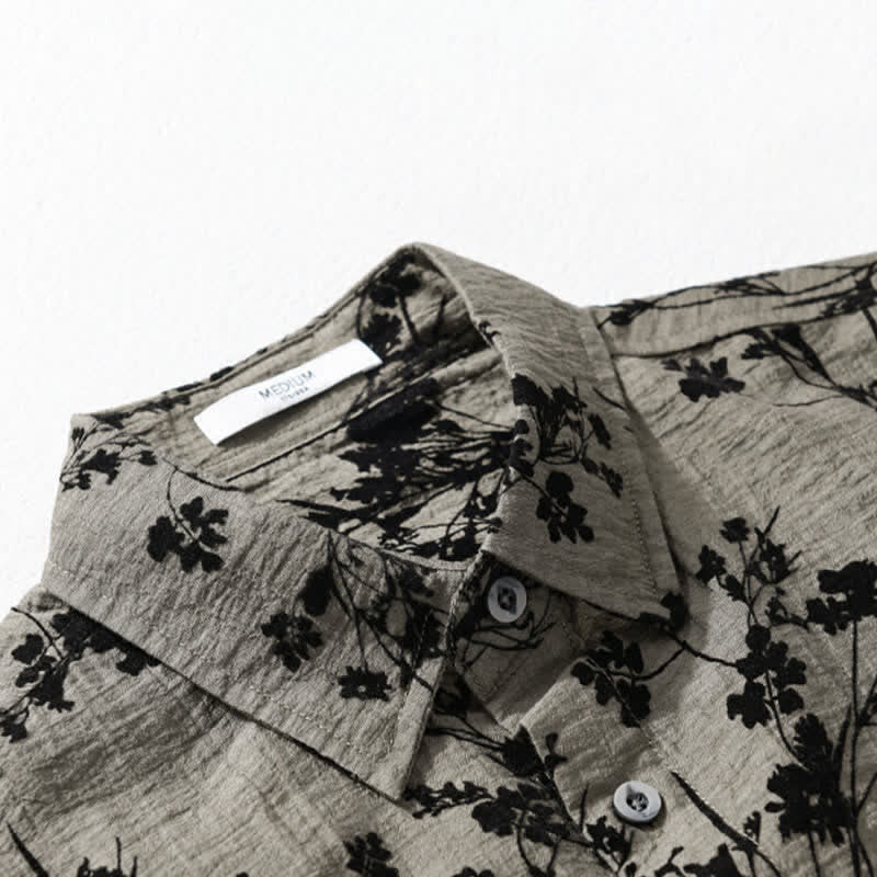 Nimara Ritual Summer Casual Button-Up Floral Men's Short Sleeve Shirt With Decorative Pocket
