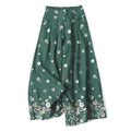 Nimara Ritual Cotton Linen Vintage Daisy Floral Pattern Women's Elastic Waist Wide Leg Pants With Pockets